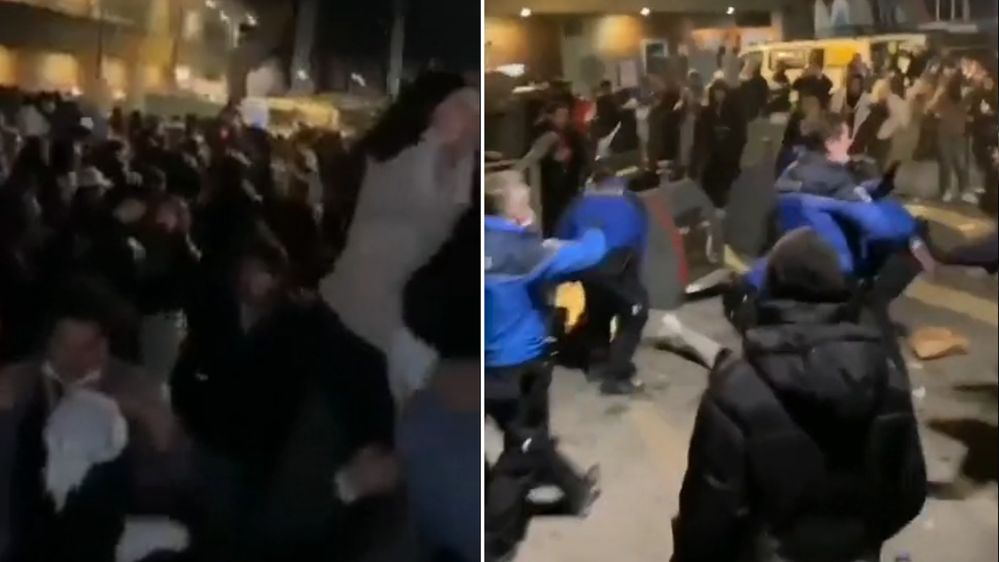 Assembramento di giovani alla Foce di Lugano