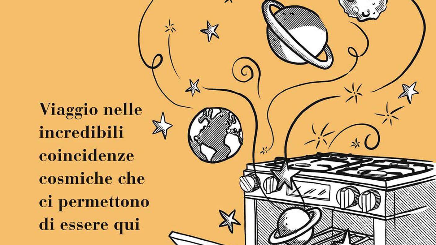 L'universo su misura. Viaggio nelle incredibili coincidenze cosmiche che ci permettono di essere qui" di Filippo Bonaventura, Lorenzo Colombo e Matteo Miluzio; Rizzoli (dettaglio copertina)