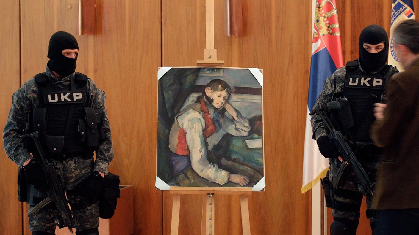 Il quadro di Cezanne "Ragazzo col panciotto rosso" ritrovato a Belgrado nel 2012