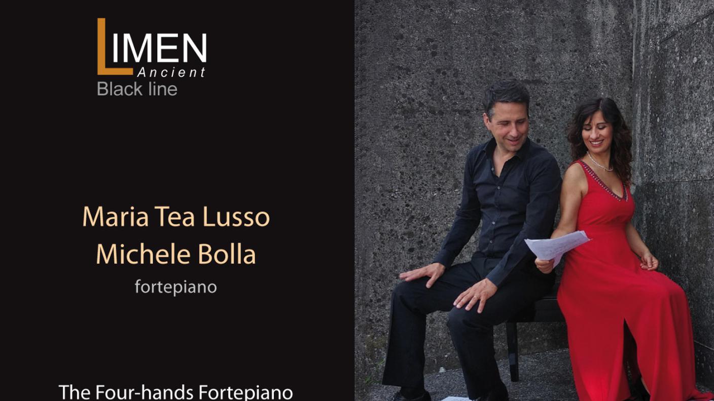 Michele Bolla e Maria Tea Lusso, "Fortepiano a quattro mani Schubert", Limen Music (dettaglio copertina)