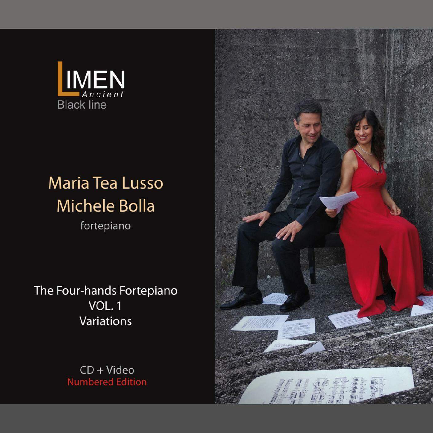 Michele Bolla e Maria Tea Lusso, "Fortepiano a quattro mani Schubert", Limen Music (dettaglio copertina)