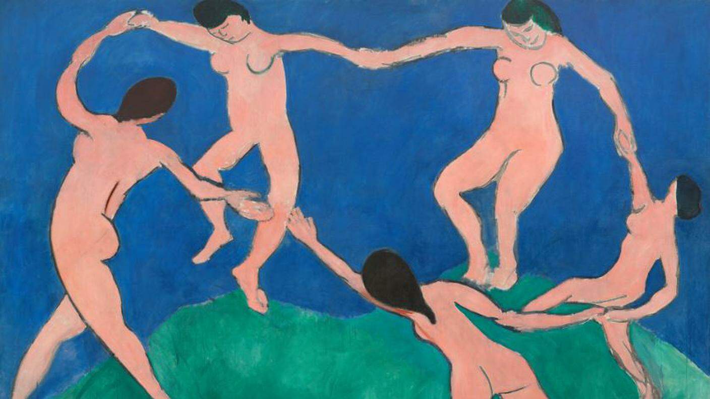 Henri Matisse, Dance (I), Paris, Boulevard des Invalides, 1909. MoMA, New York. © 2019 Succession H. Matisse - Artists Rights Society (ARS), New York.JPG