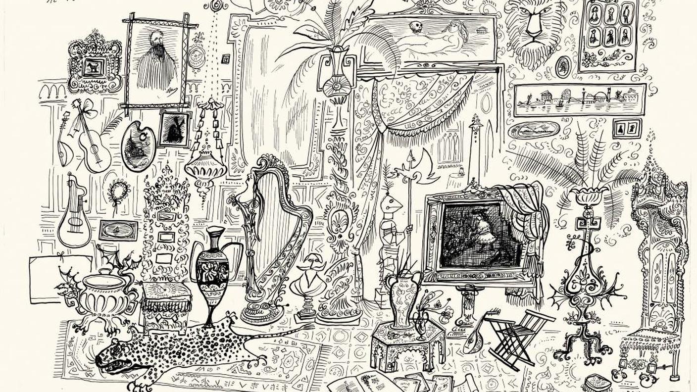 Saul Steinberg, Senza titolo, 1954