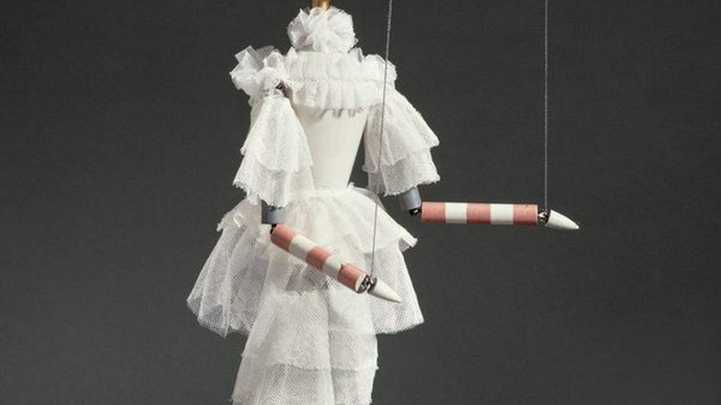 Sophie Taeuber-Arp, Angela (marionette for King Stag), 1918. Courtesy Museum für Gestaltung, Zürcher Hochschule der Künste, Zurich. Decorative Arts Collection.jpg