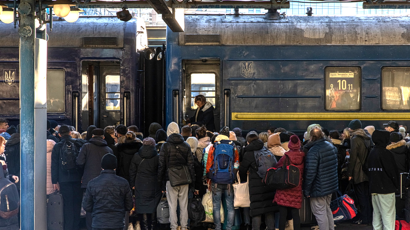 Alla stazione centrale di Kiev, Ucraina