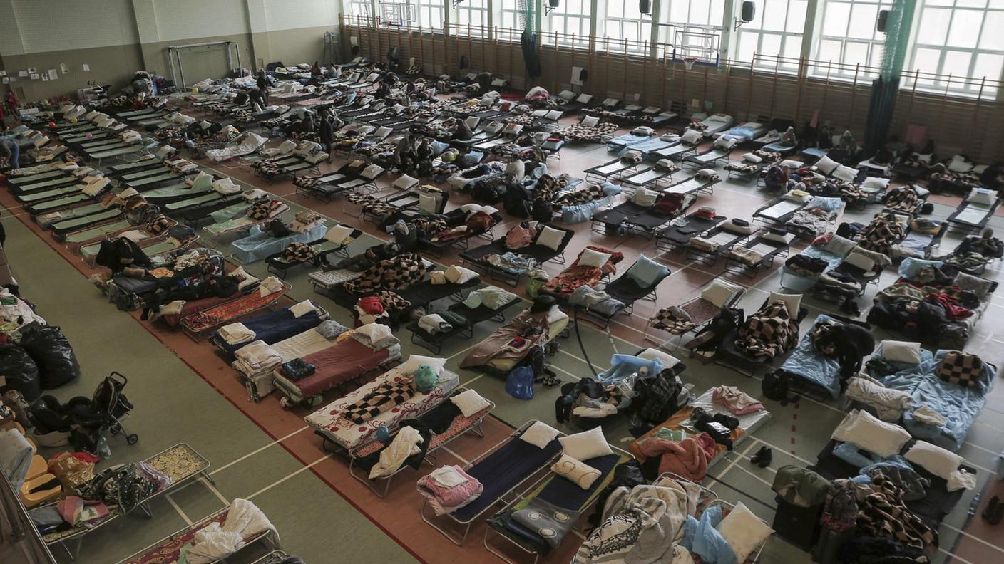 In un palazzetto sportivo a Medyka, in Polonia
