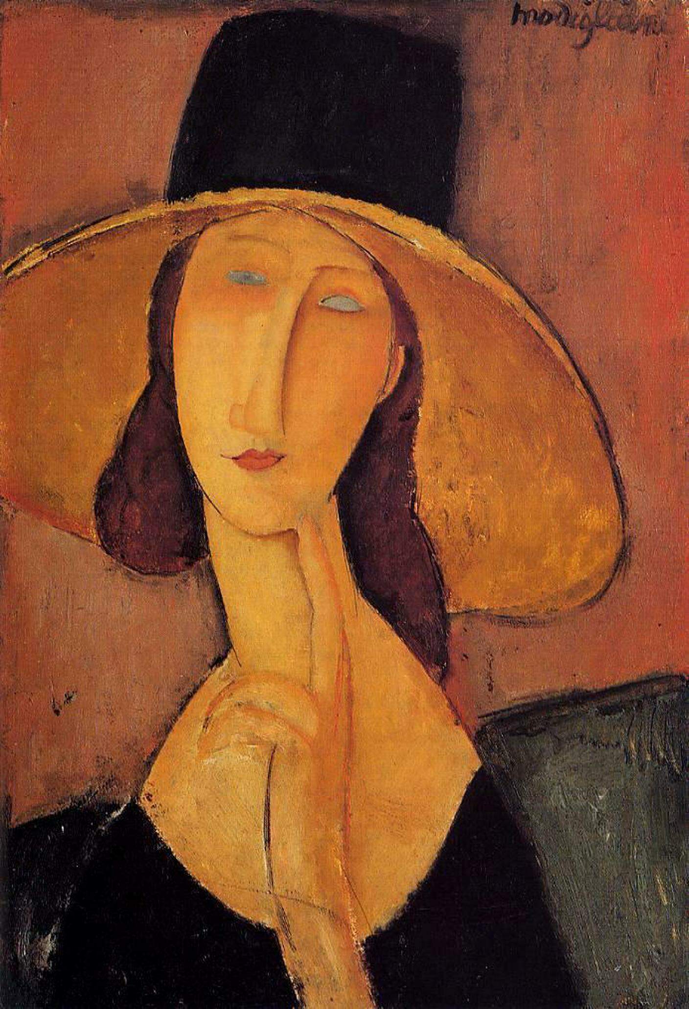 Amedeo Modigliani, Jeanne Hébuterne con cappello, 1918. Collezione privata.jpg
