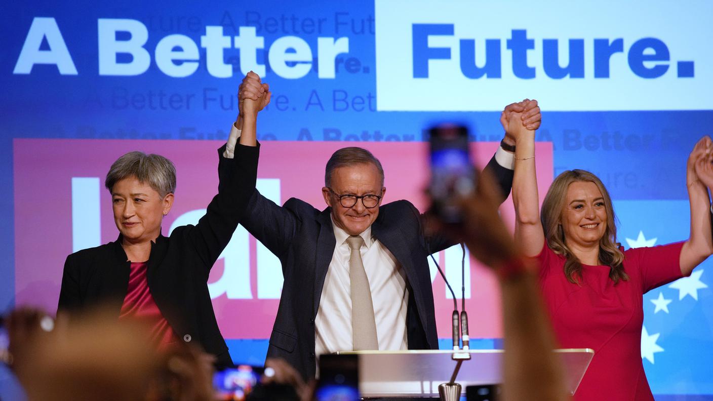 Anthony Albanese festeggia la vittoria