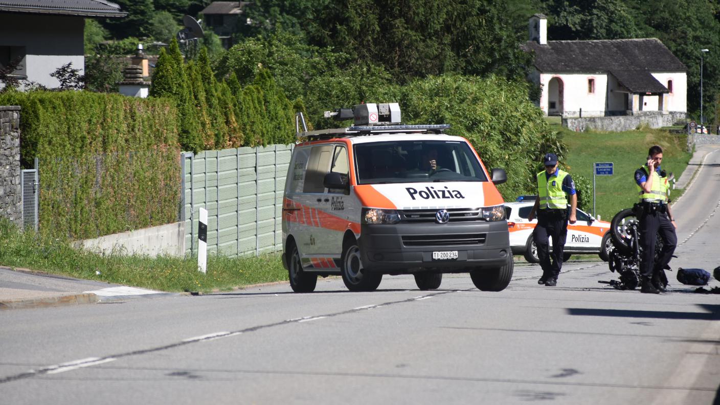 Il luogo dell'incidente a Maggia