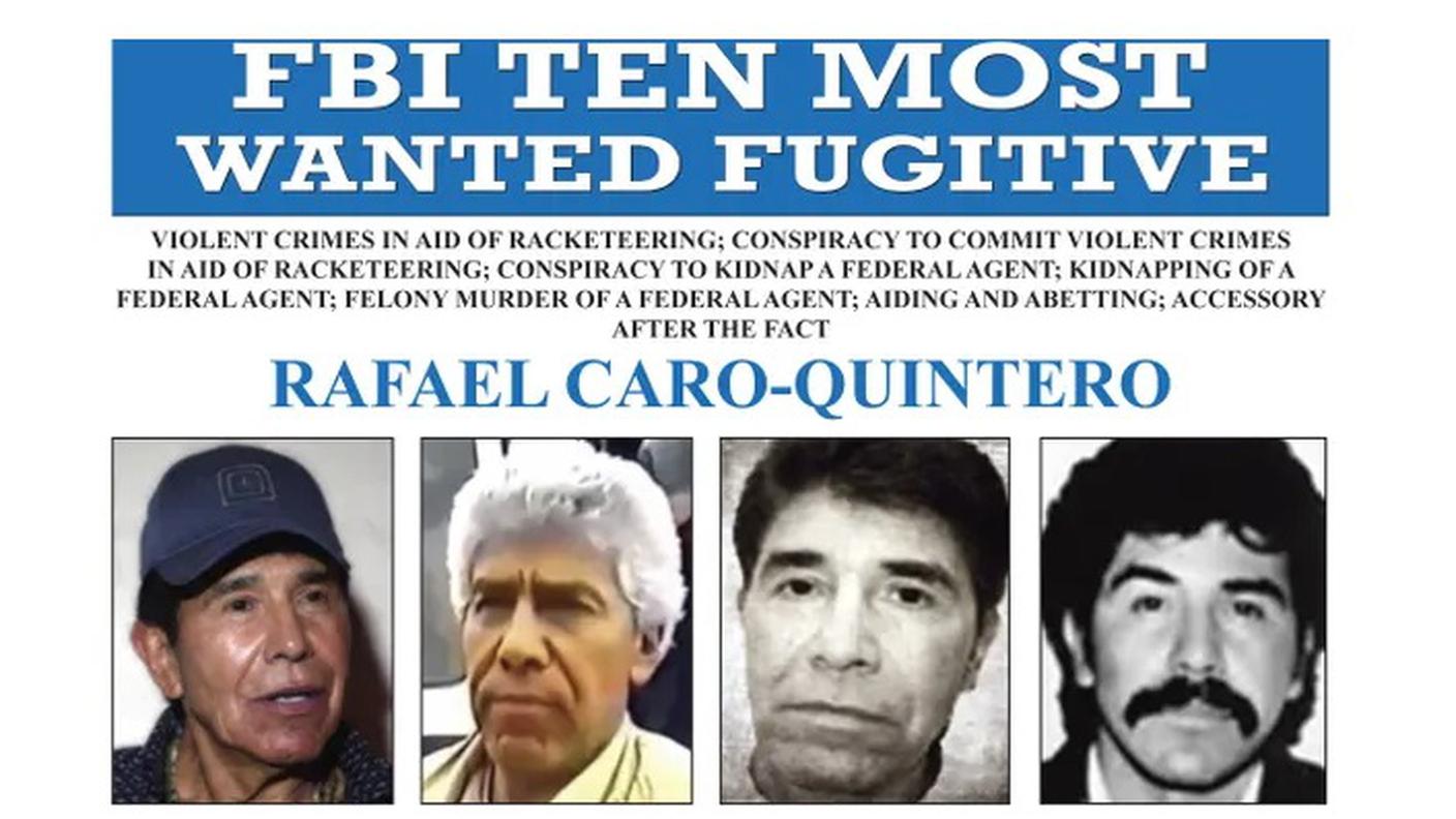 Rafael Caro Quintero sul sito dell'FBI