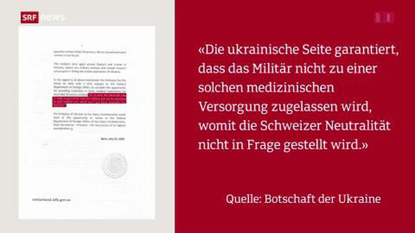 La lettera inviata al DFAE dall'ambasciata ucraina