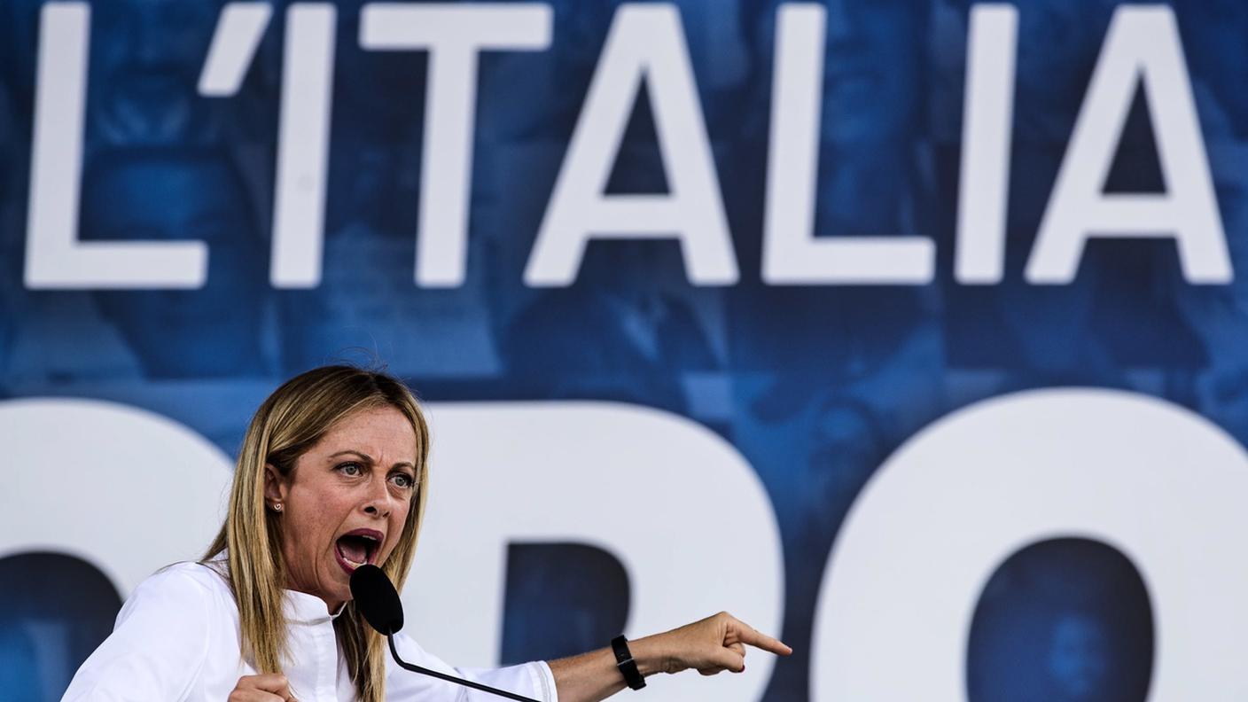 Una combattiva Giorgia Meloni 