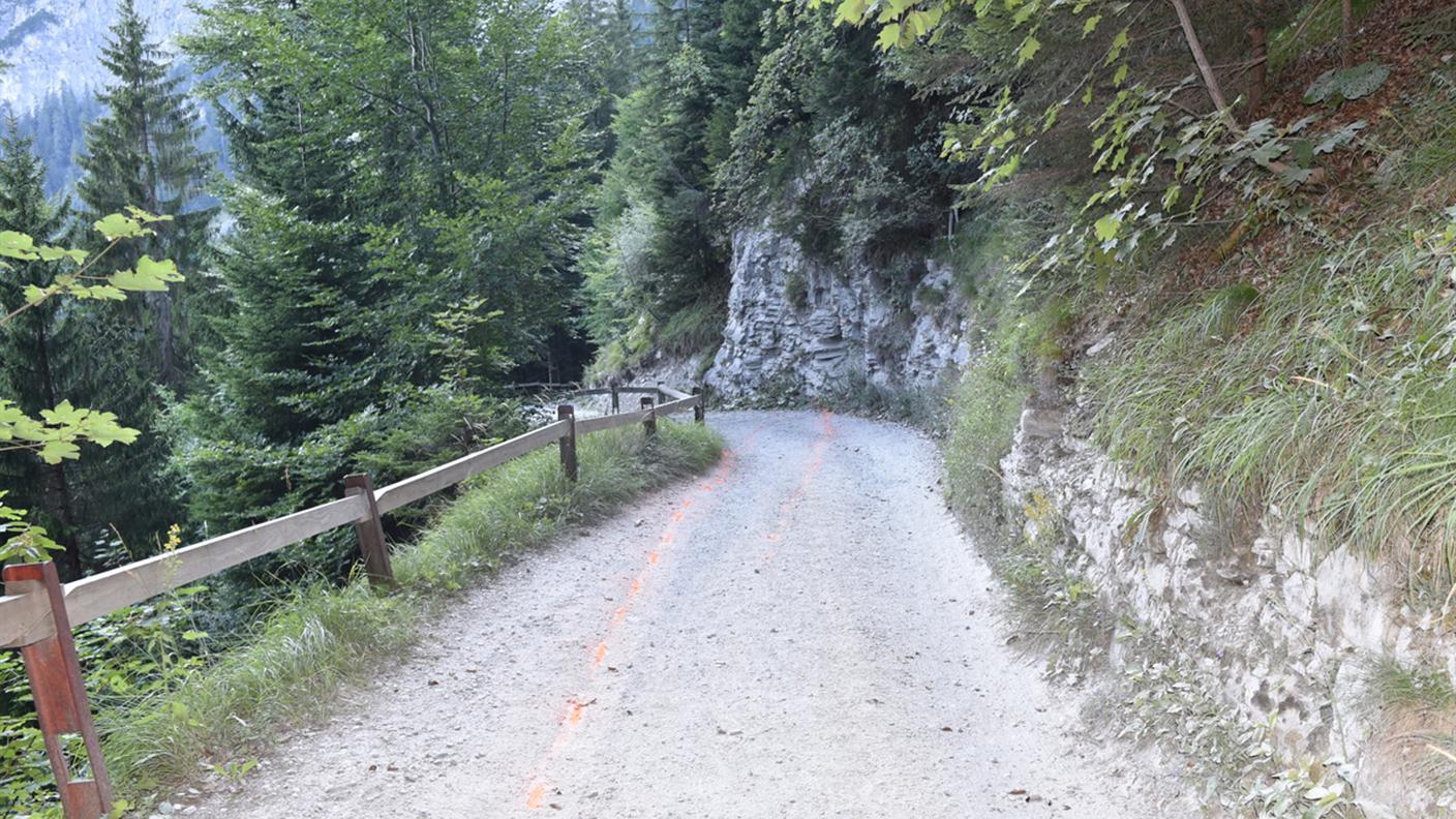 L'incidente lungo la discesa del Kunkelspass