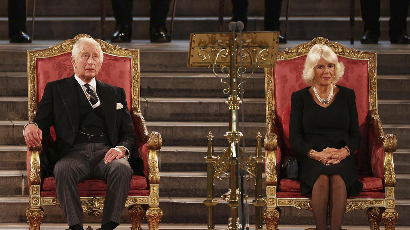 Carlo e Camilla a Westminster
