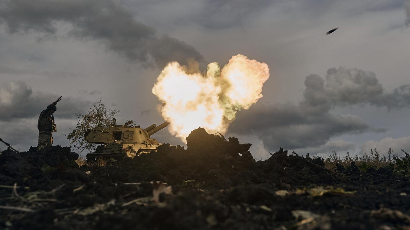 Una postazione ucraina a Bakhmut, regione di Donetsk