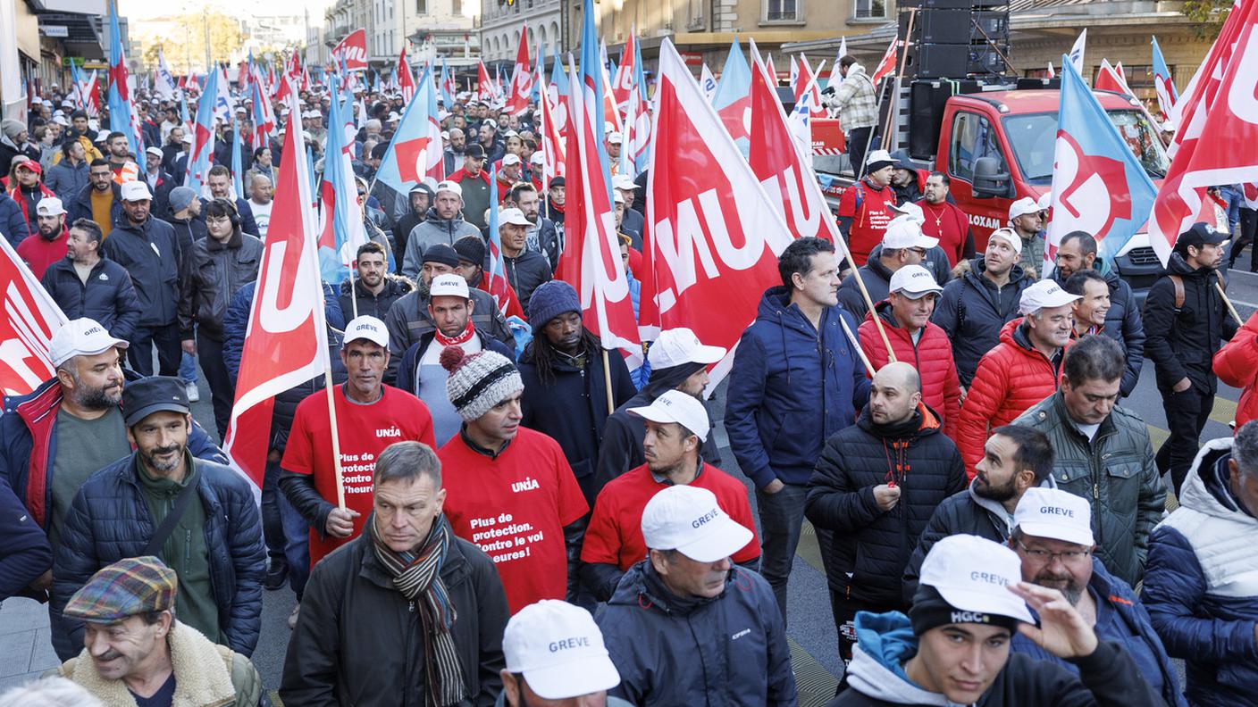 Il corteo ginevrino di lunedì mattina