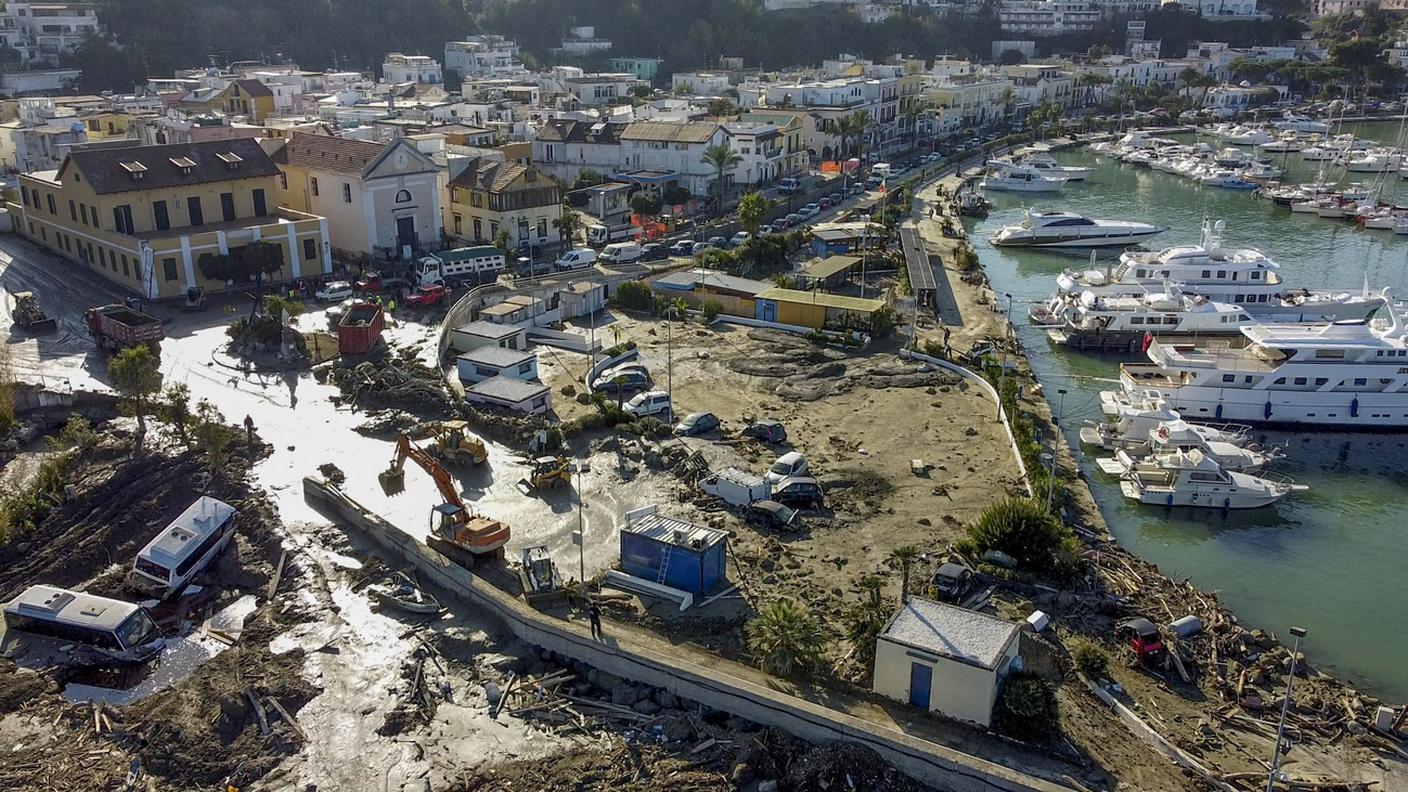 La zona del porto in un'immagine di giovedì