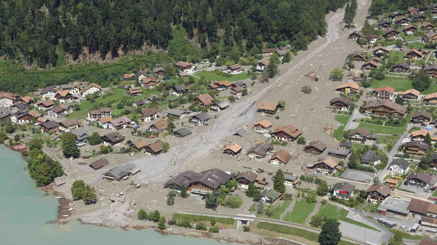 Tra gli eventi più rovinosi: la colata su Brienz tra il 22 e il 23 agosto 2005