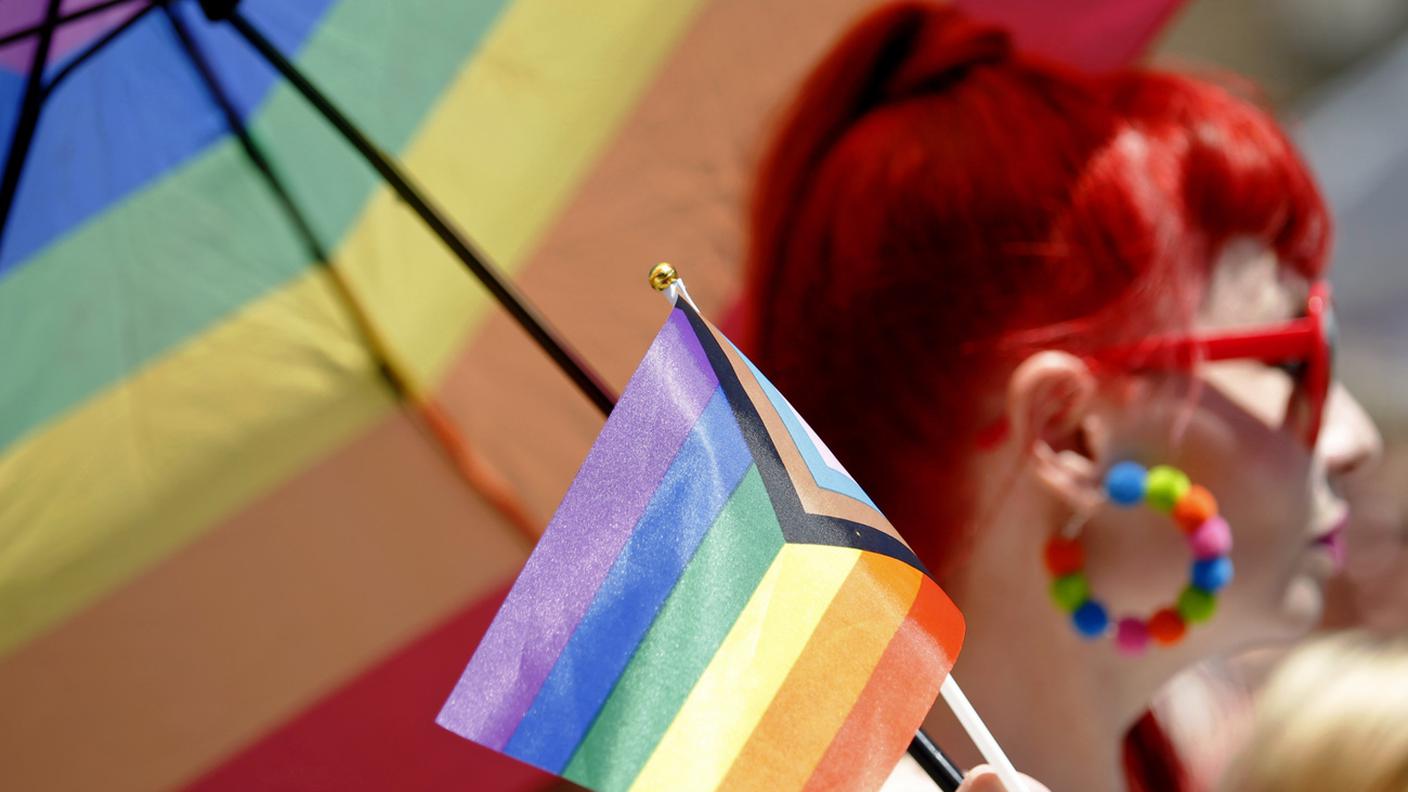 Una sostenitrice dei diritti civili all'ultimo Chicago Pride