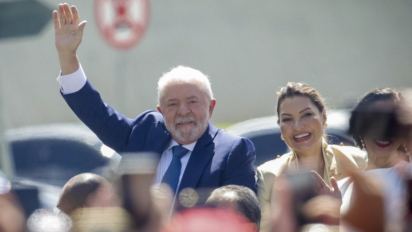 Luiz Inacio Lula da Silva con la moglie, Rosangela