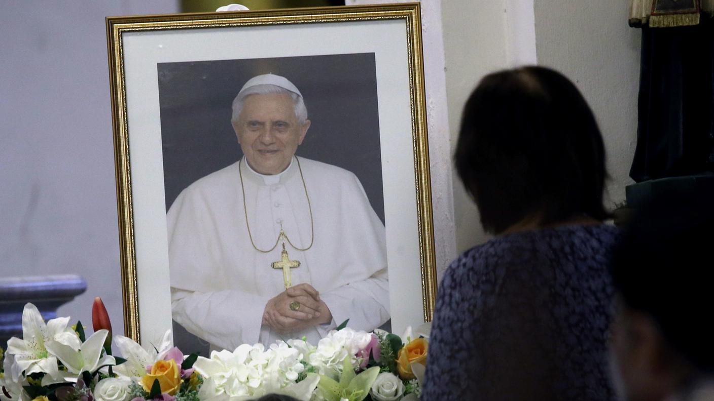 Una fotografia di Benedetto XVI (Joseph Ratzinger) 