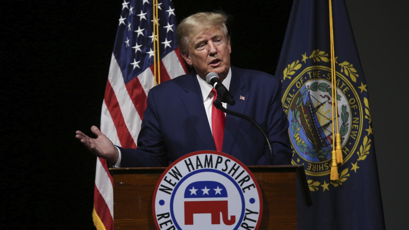 La campagna elettorale dell'ex presidente Donald Trump è partita da Salem nel New Hampshire