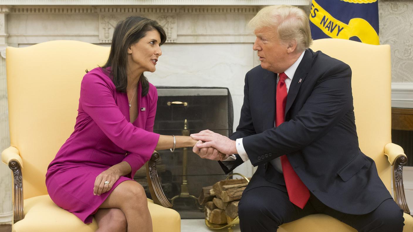 Nikki Haley con Donald Trump