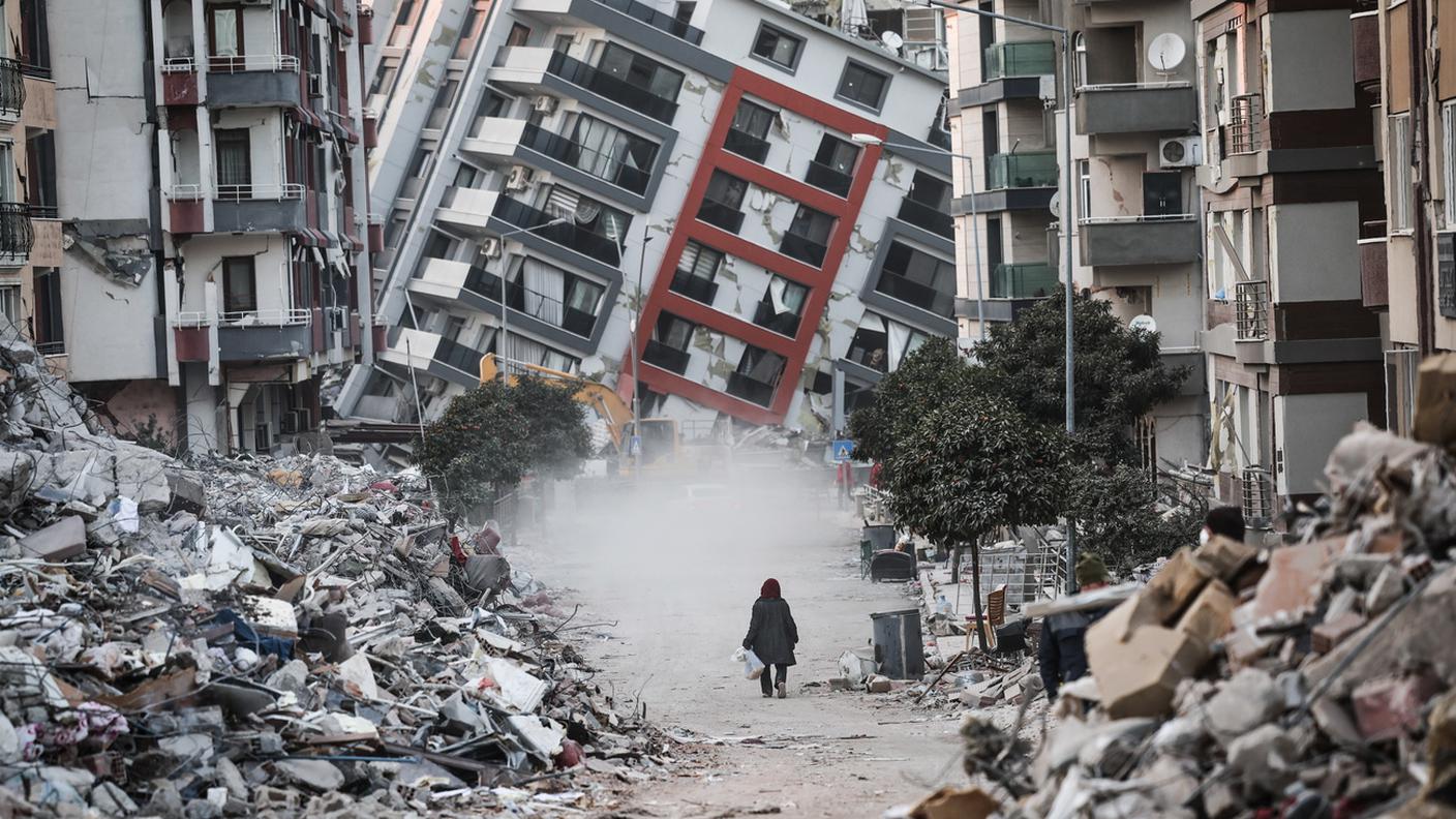 Immagine scattata a Hatay, in Turchia, venerdì 17 febbraio