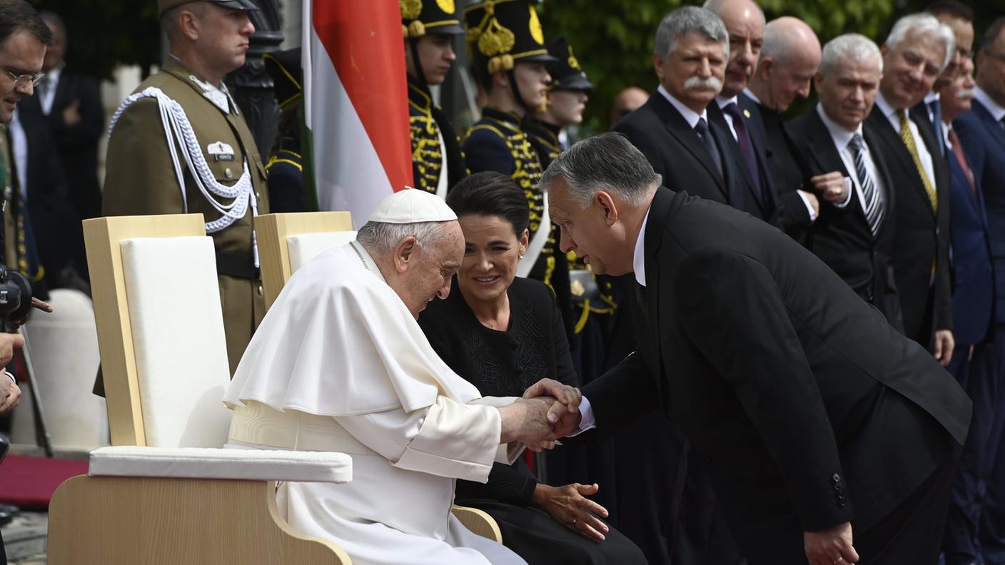 Papa Francesco e il premier ungherese Viktor Orban