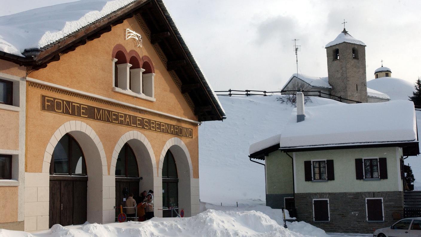 L’edificio principale della fonte di acqua minerale