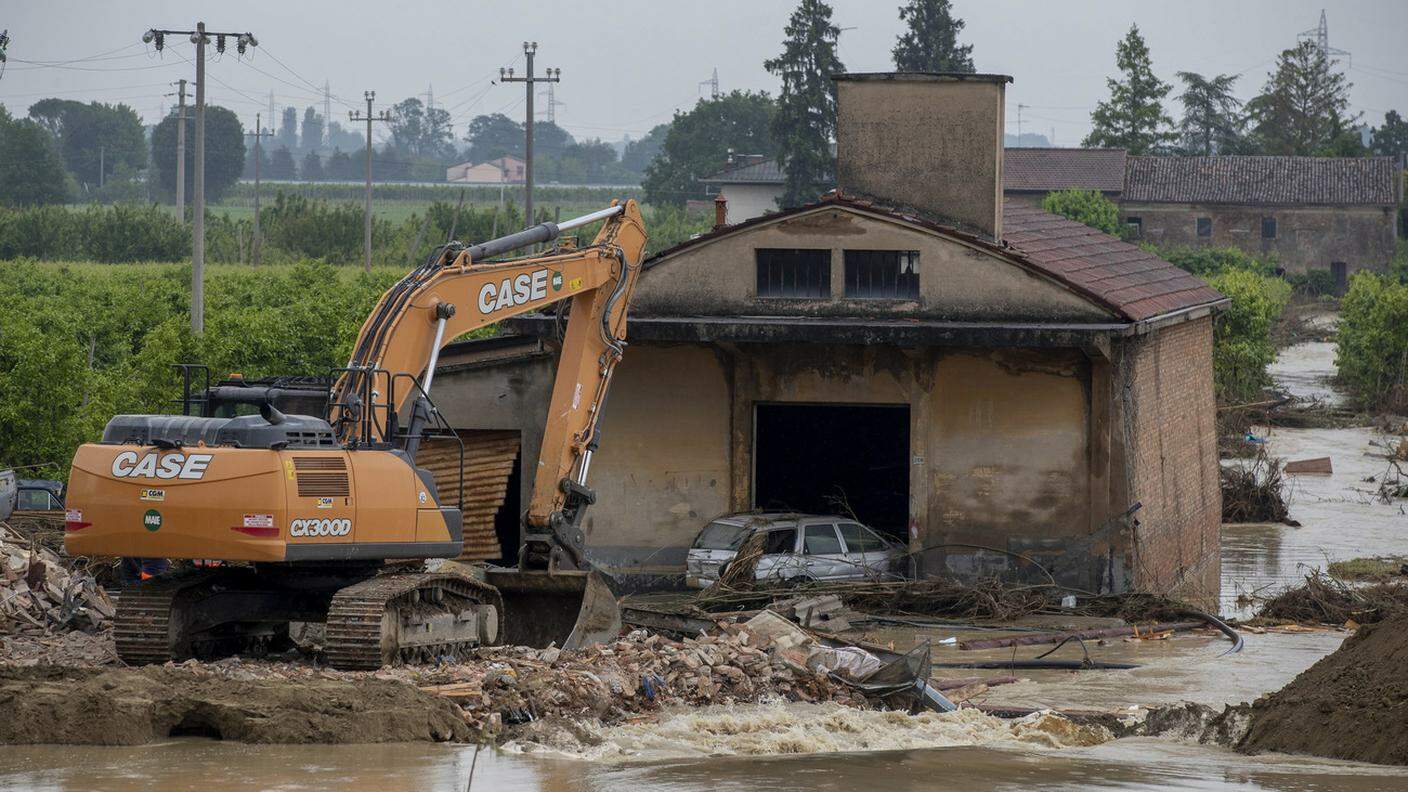 La distruzione provocata dalle alluvioni a Lugo, Emilia-Romagna