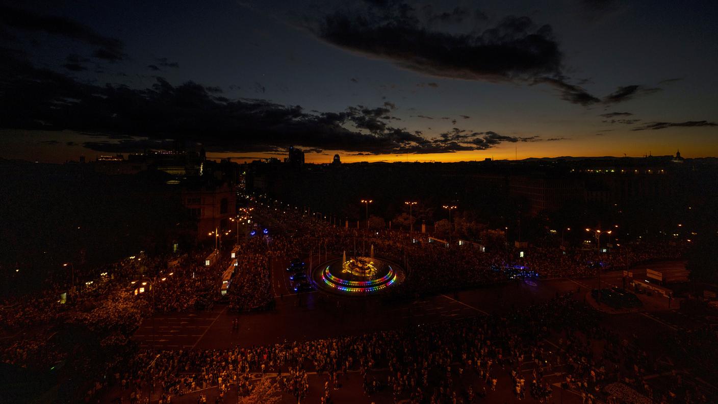La serata di festa nella capitale spagnola