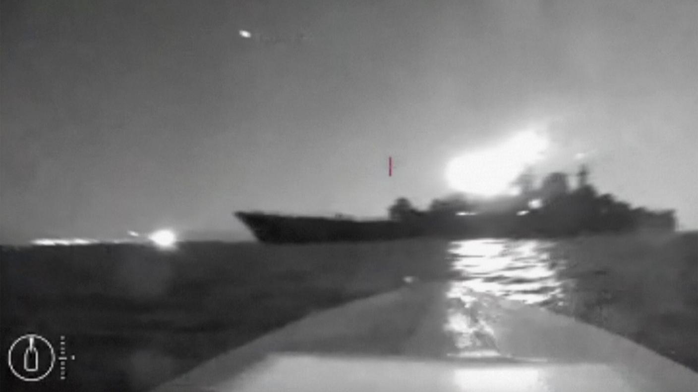 Un fotogramma estratto dal video fornito da fonti ucraine