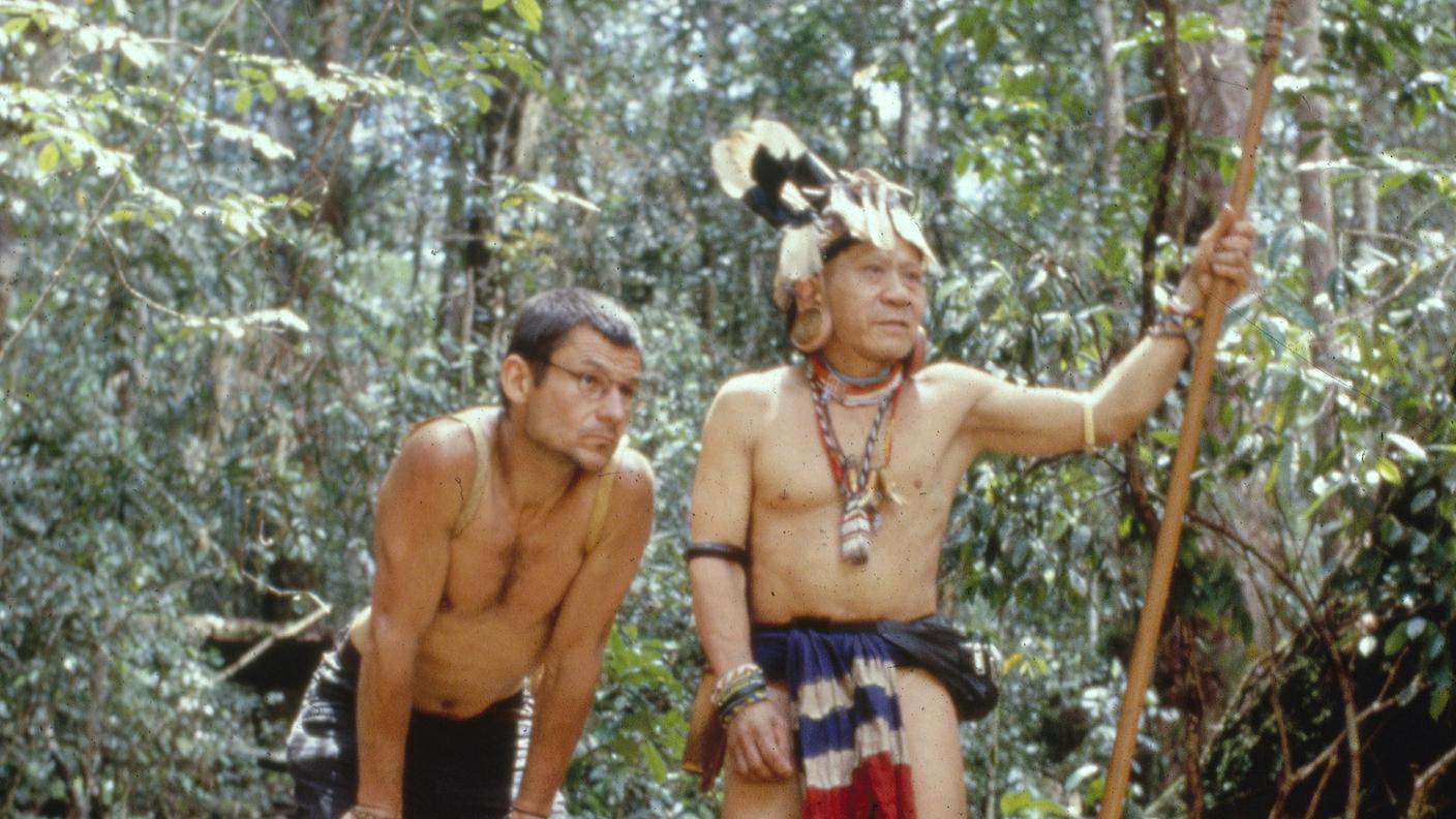 Manser con Along Sega nel Sarawak, 1999