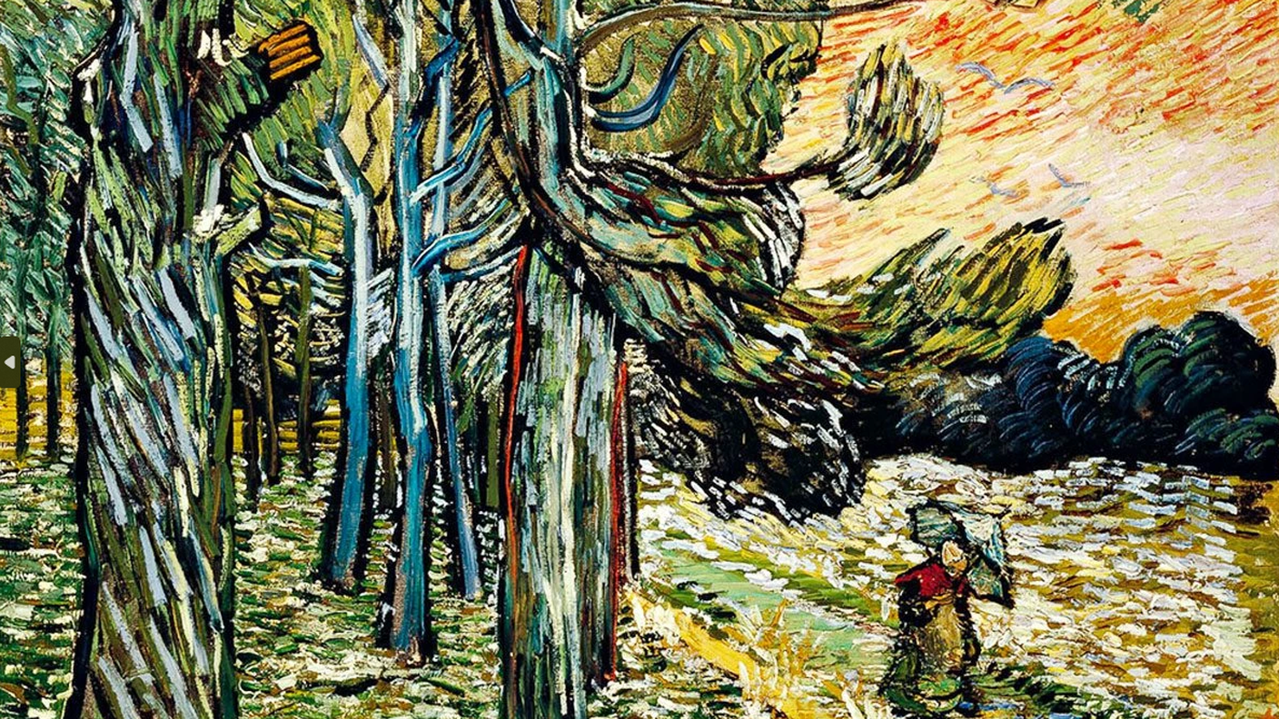 Vincent van Gogh, Pini al tramonto, 1889