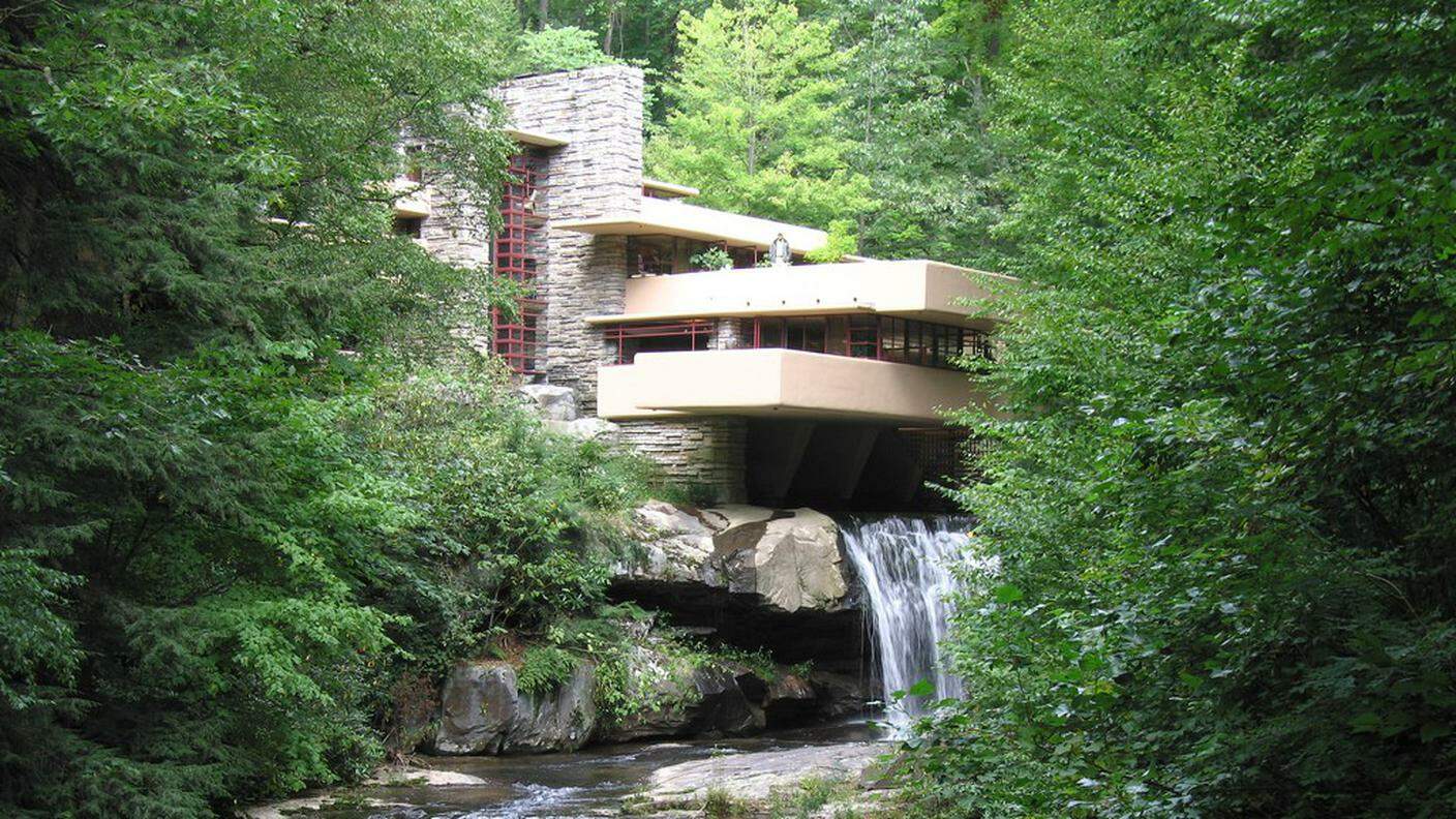 Frank Lloyd Wright, Casa sulla cascata (capolavoro dell'architettura organica), 1936-1939