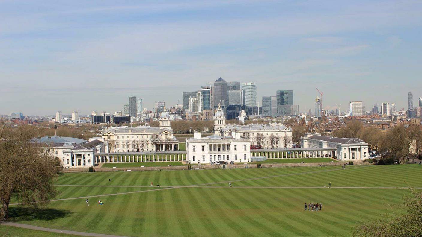 Vista su Londra da Greenwich