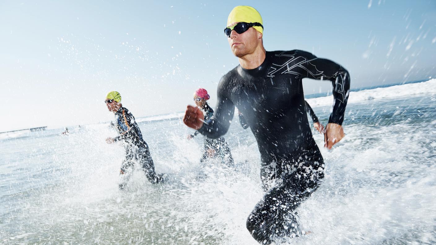 Triathlon, Nuoto, Correre, Sport, Mare