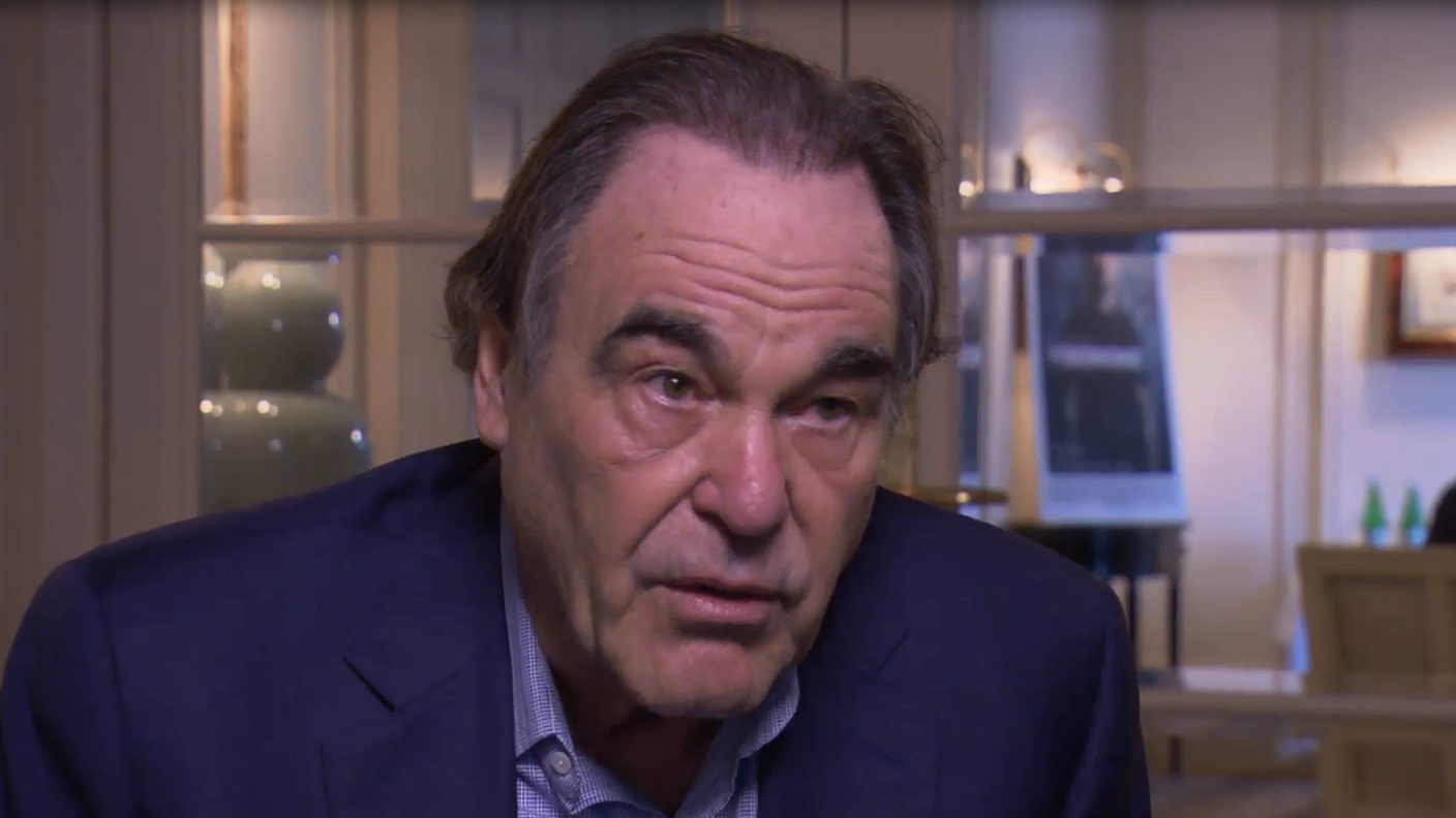 Oliver Stone durante l'intervista concessa alla RSI