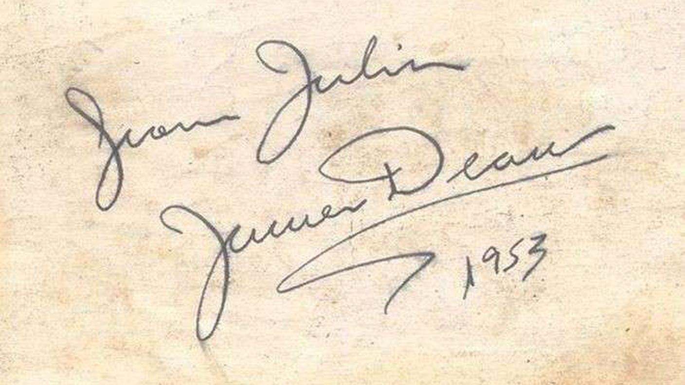 Autografo di James Dean