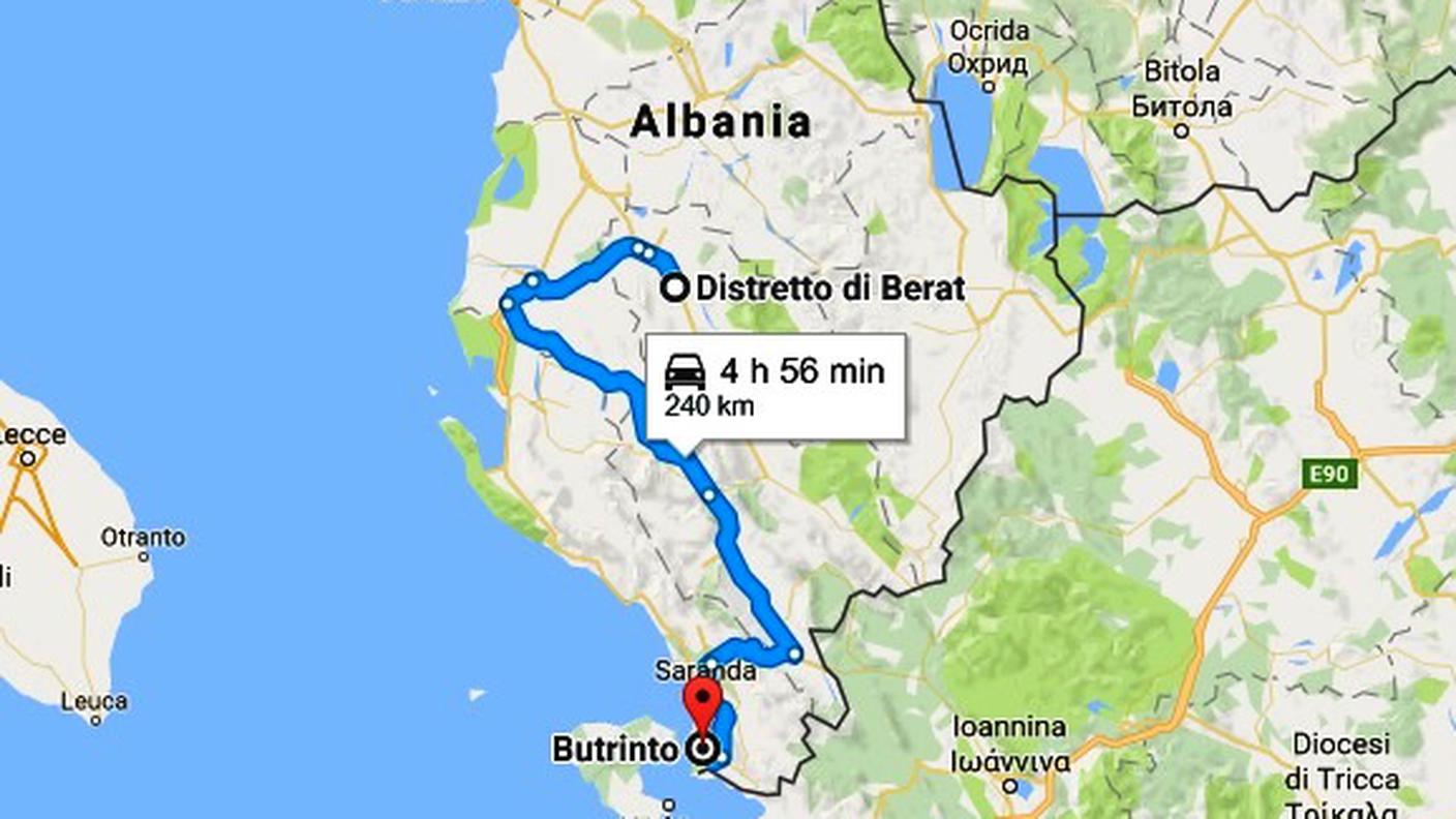 Mappa Berat - Butrinto