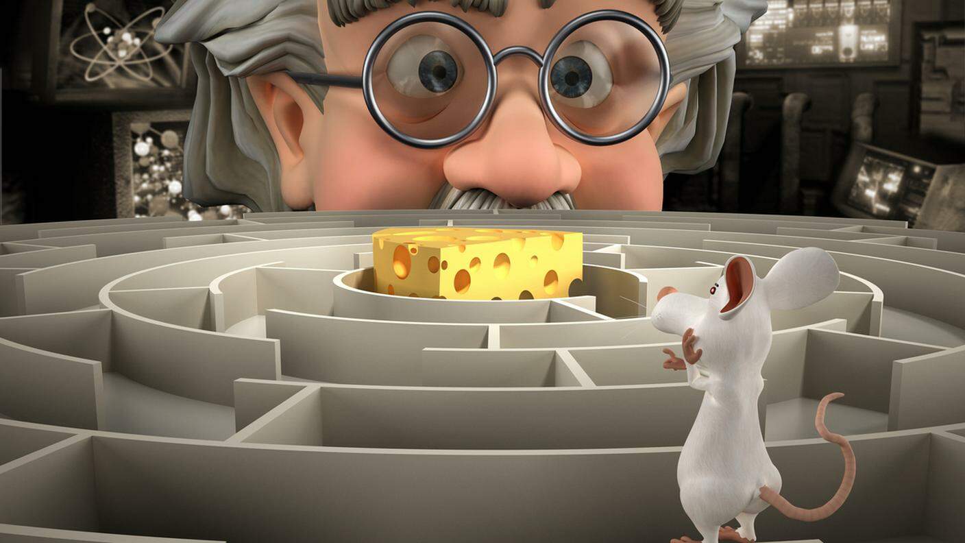 Testardo, topolino cerca formaggio nel labirinto