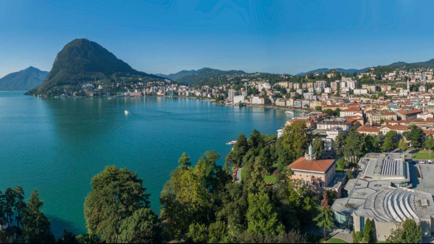 Panorama sul golfo di Lugano da Castagnola