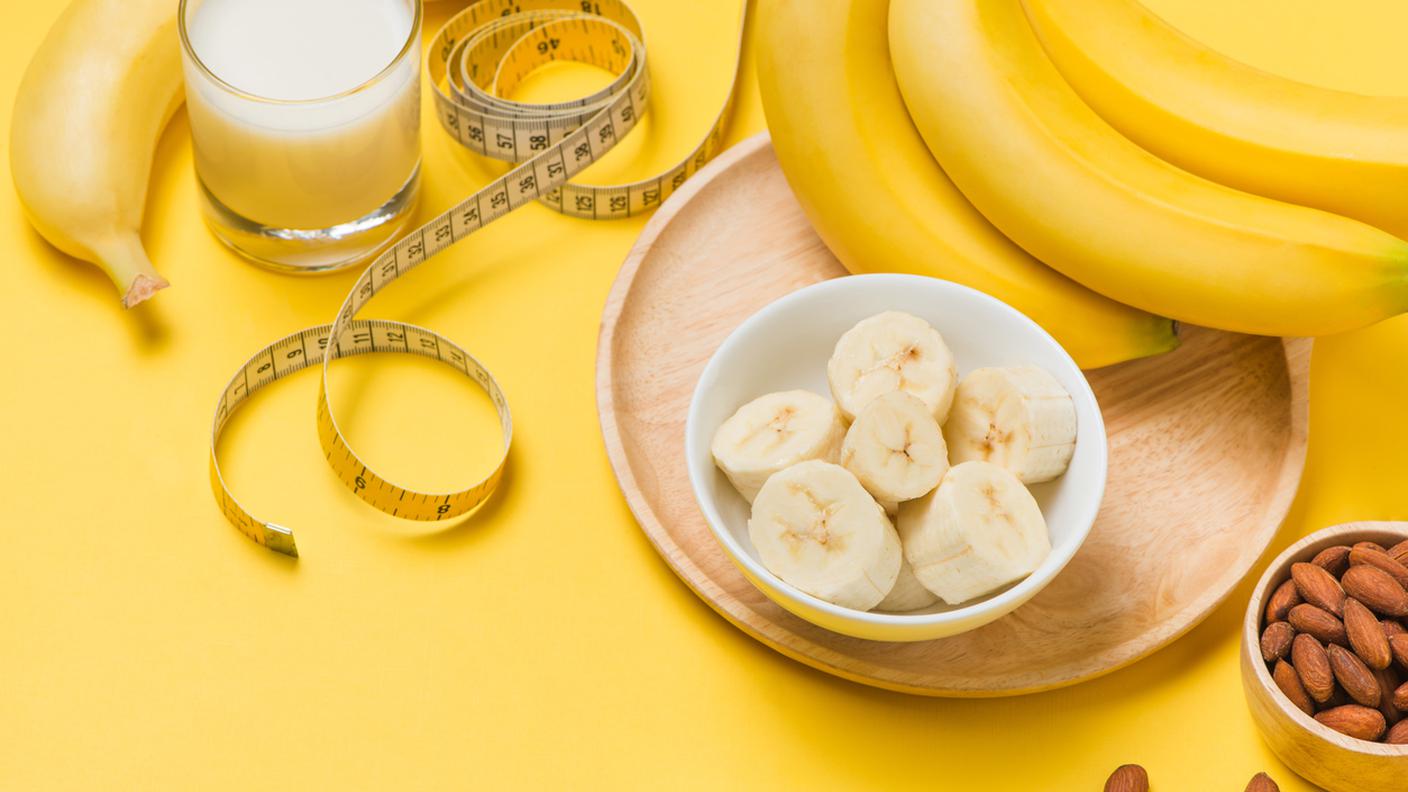 banana, alimento, sport, forma, proteine