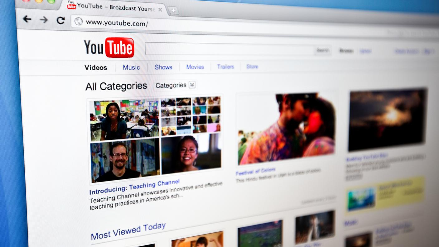 YouTube homepage