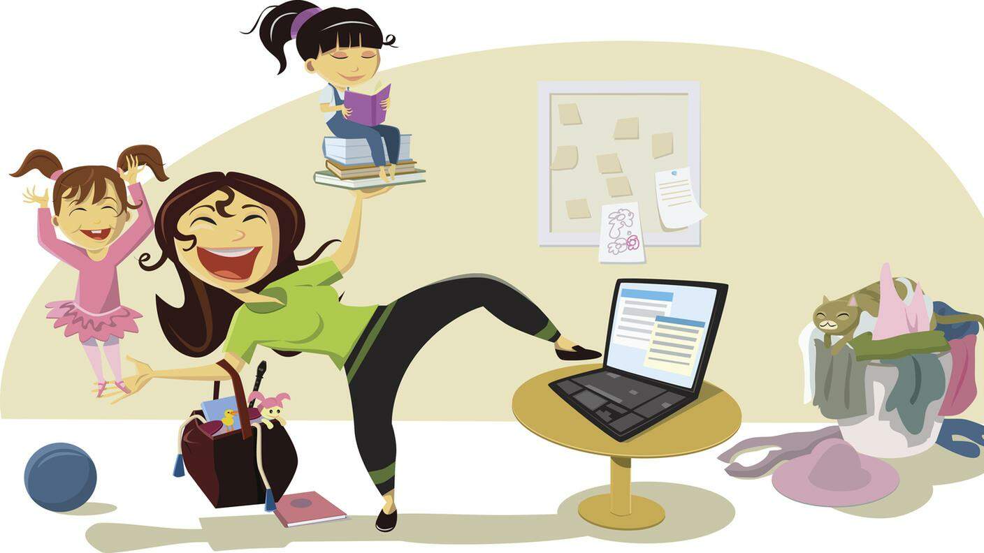 Iperattivi e multitasking, mamma, figli, computer