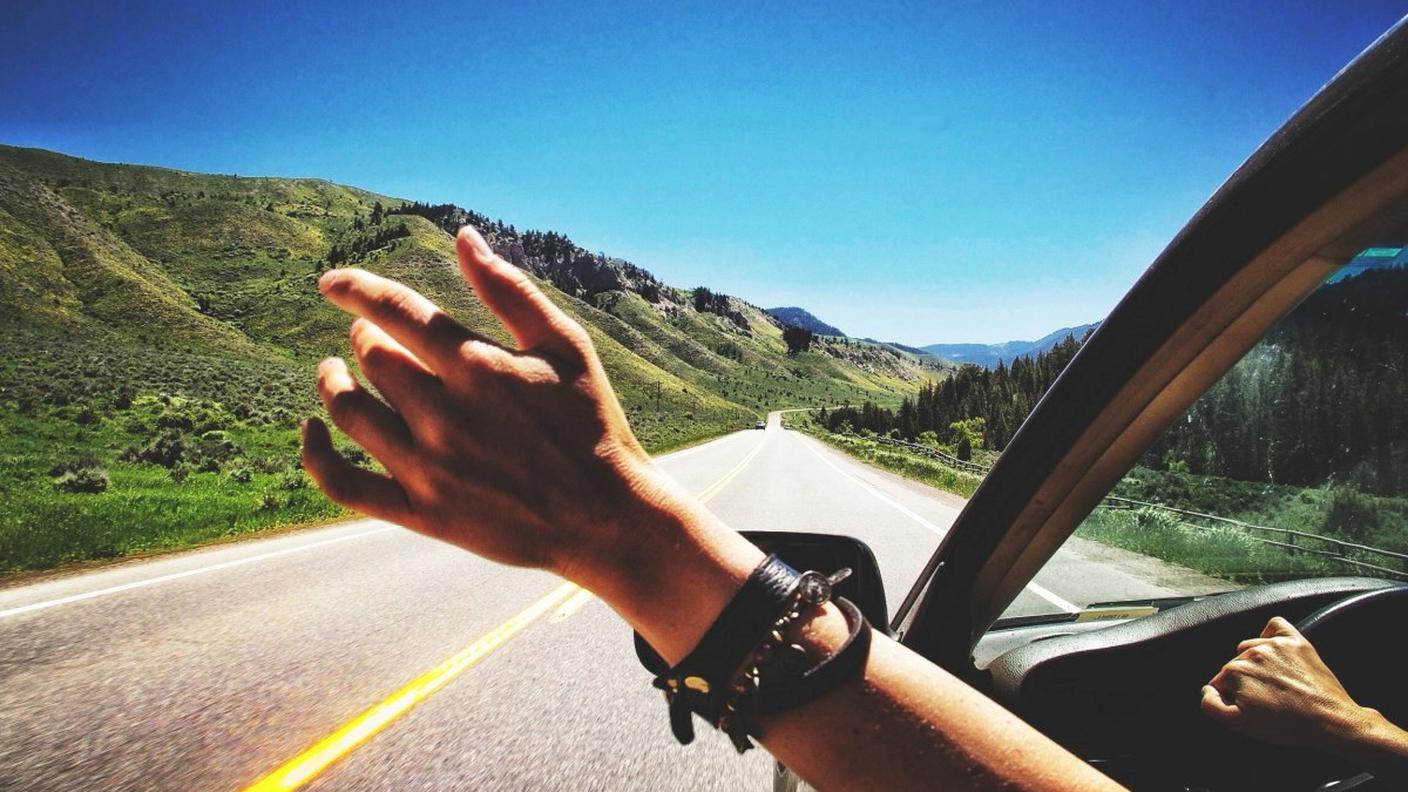 on the road