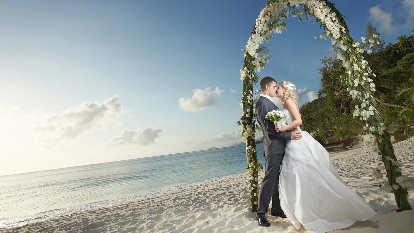 matrimonio, spiaggia, cerimonia