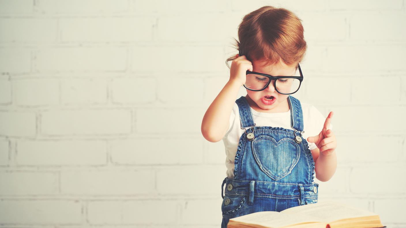Bambino, Intelligenza, Imparare, Leggere, Carino, libro, occhiali