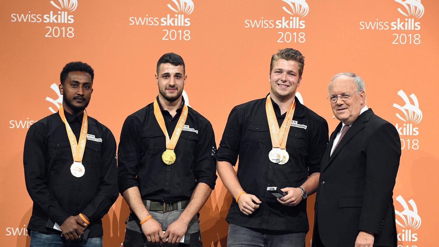Simone Sala, argento come installatore di impianti di riscaldamento a SwissSkills2018
